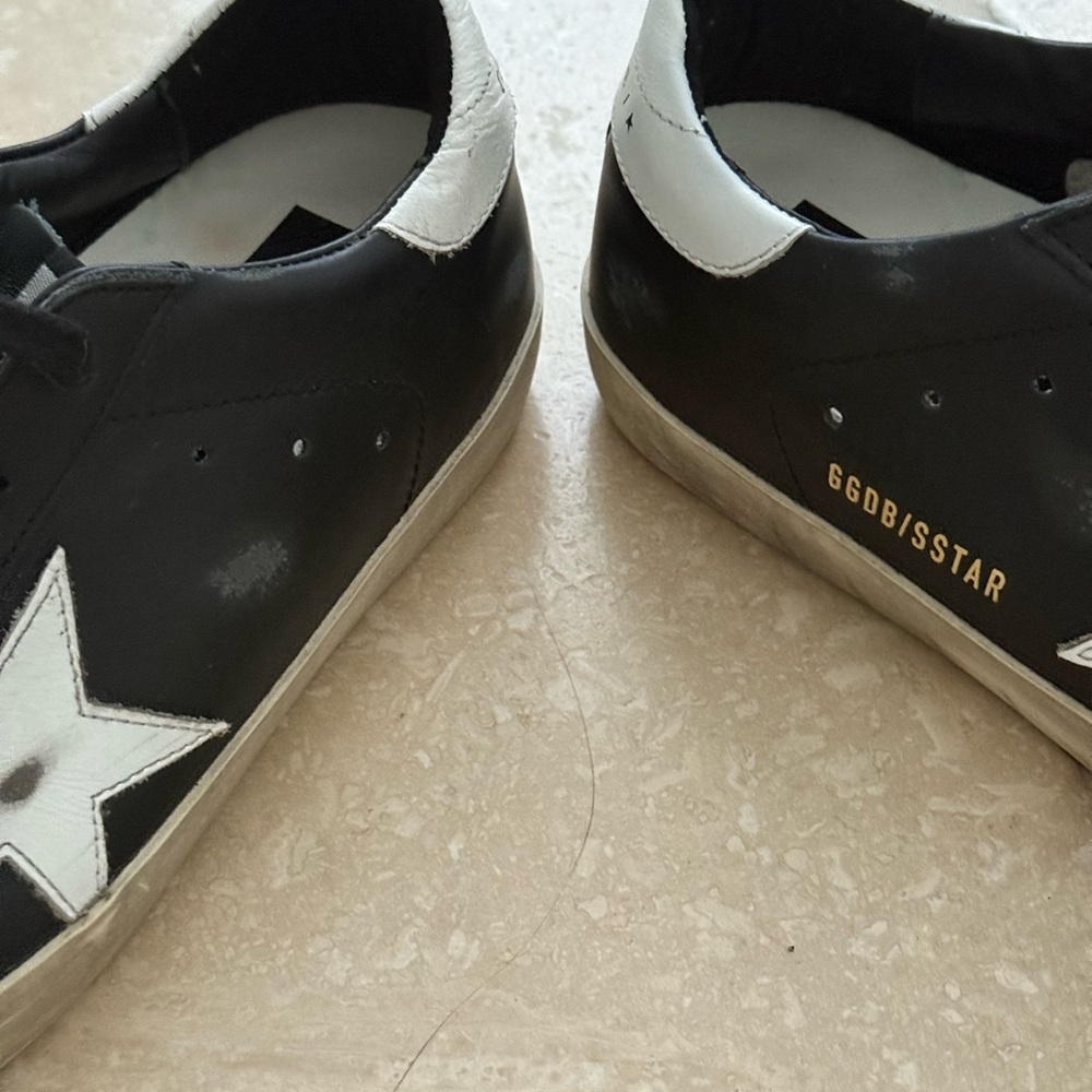 Golden Goose EUC Superstar Black Leather Trainers Size 37 - Picture 10 of 14